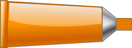 Vector drawing of orange colour tube