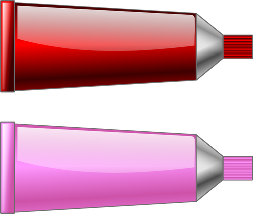 Vector graphics of red and pink colour tubes