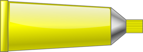 Gráficos vetoriais do tubo de cor amarela