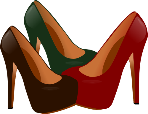 Disegno vettoriale di donna tacco alto scarpe