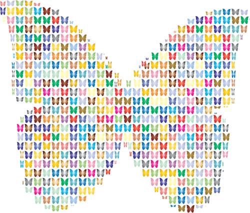 Butterfly made of butterflies