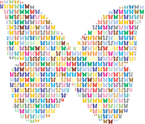 Butterfly made of butterflies