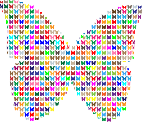 Fraktal kolorowy motyl