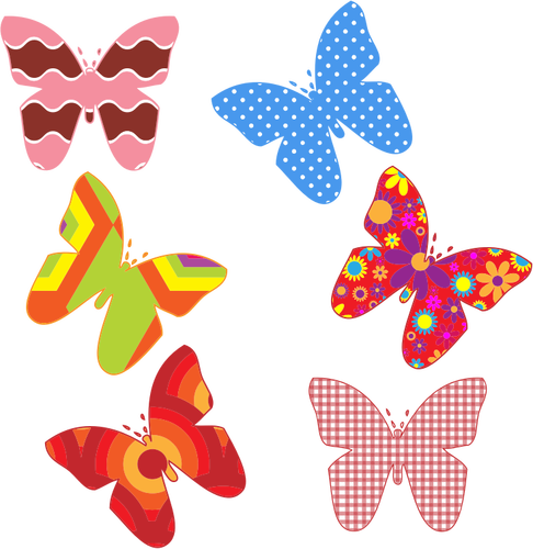 Colorful butterfly patterns