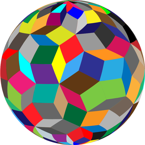 Esfera de geométrica colorida