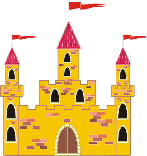 Kolorowy zamek średniowieczny