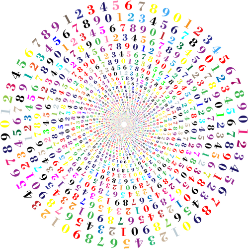 Colorful numbers vortex