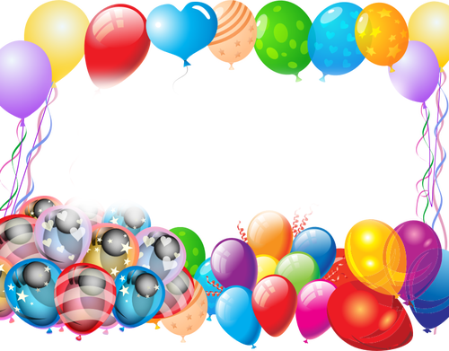 Balões de festa colorido