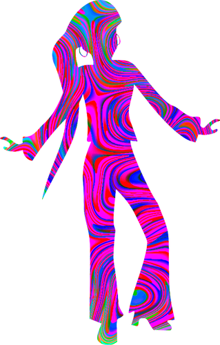 Colourful disco dancer