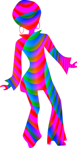 Disco Mädchen silhouette