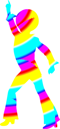 Colorful disco dancer
