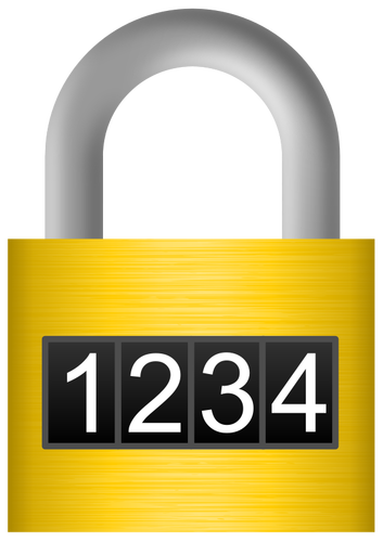 Combination lock vector image