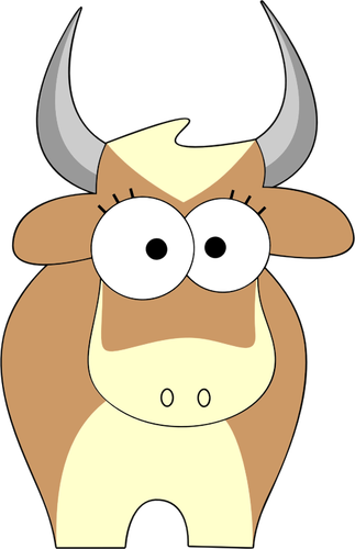 Sarjakuva lehmä hahmo