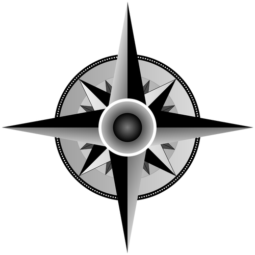 Compass rose vector drawing