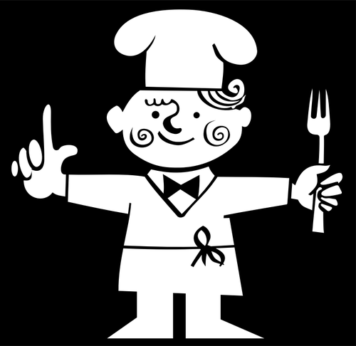 Desenho vetorial de pictograma chef