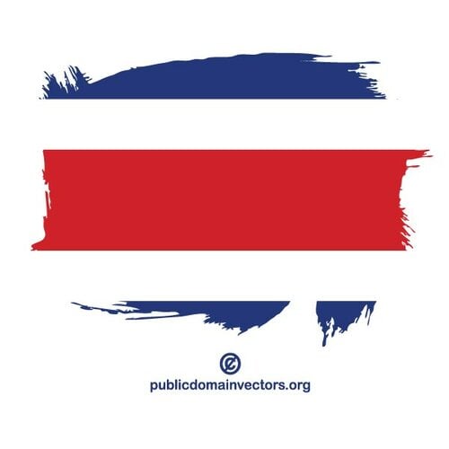 Окрашенные флаг Коста-Рики