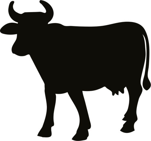 牛のシルエット画像