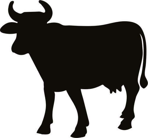 Image de silhouette de vache