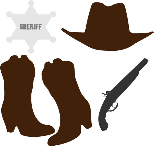 Cowboy-Kleidung und Accessoires