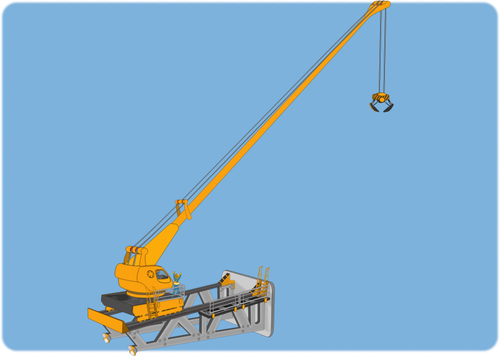 Vector illustration of high crane