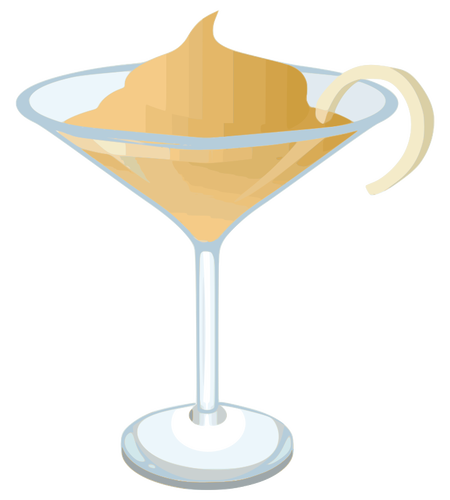 Martini with decoration vector graphics