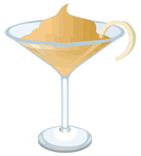 Martini with decoration vector graphics