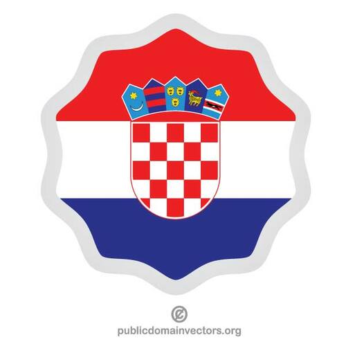 Bandera de Croacia en una pegatina