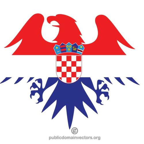 Hırvatistan bayrağı ile kartal