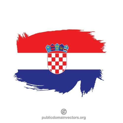 Pintada bandera de Croacia