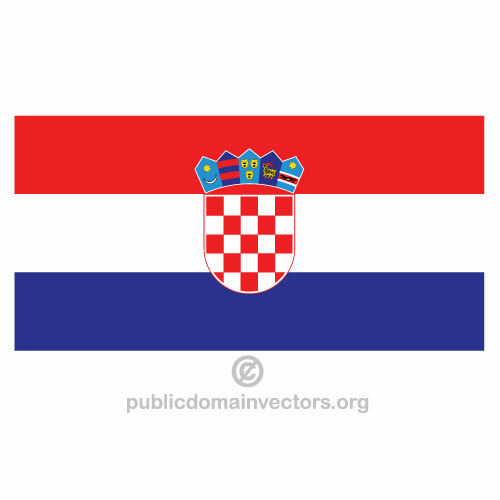 Croatian vector flag