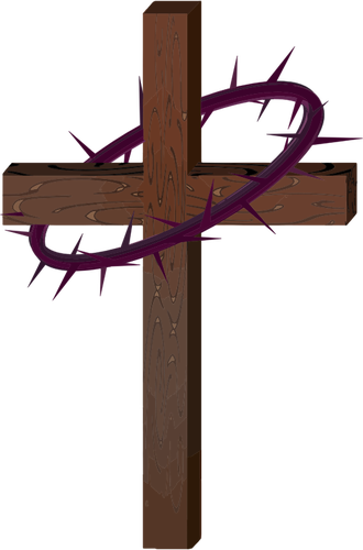 Cross with crown of thorns