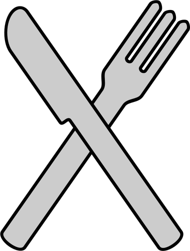 Fourchettes et des couteaux croisé