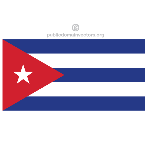 Cuban vector flag