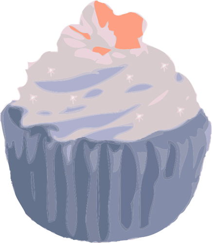 チョコレートのカップケーキのベクトル描画