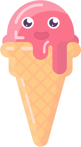 Cono gelato alla fragola