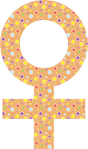 Floral female symbol