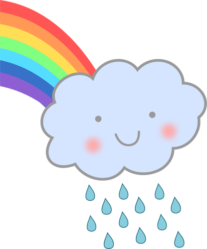 Smiling rainy cloud