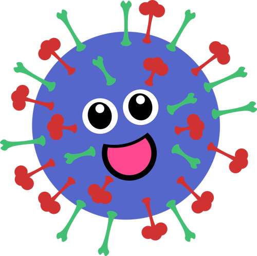 Søt virus illustrasjon