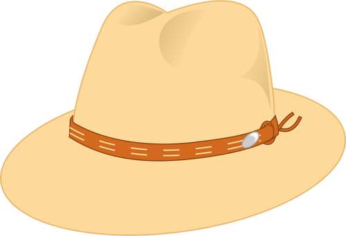 Panama style hat vector drawing