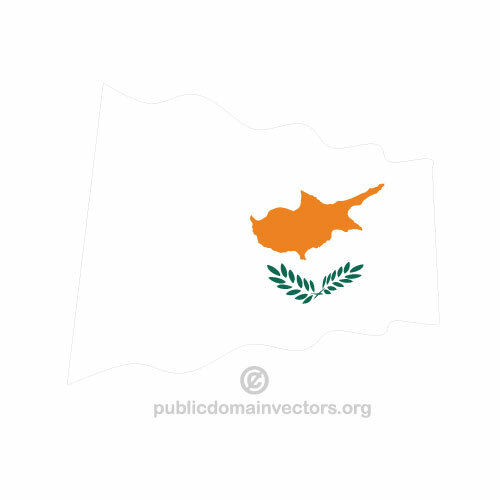 Bergelombang vektor bendera Siprus