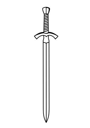 Two-edged sword vector image