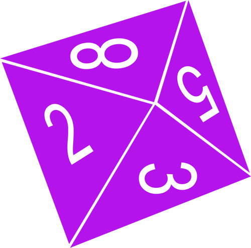 Purple game dice
