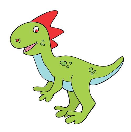 Smiling dinosaur vector image | Public domain vectors