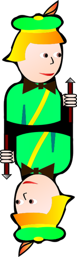 Podwójne gniazdo kluby kreskówka wektor clipart