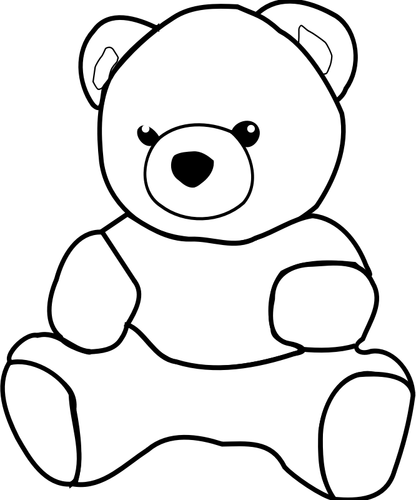 Vektör grafikleri olan boyanabilir teddy bear