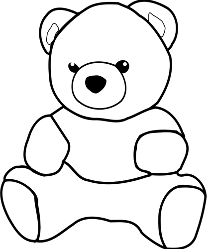 Vector graphics of paintable teddy bear