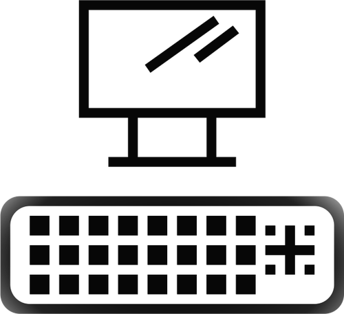 Imagem de vetor de ícone de porta DVI