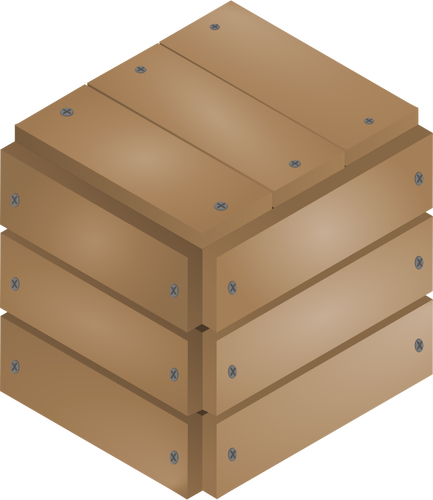 Grafis vektor dipalang kotak kayu
