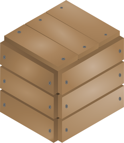 Vector graphics of boarded up wooden box