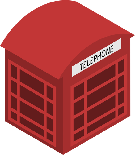 赤い電話ボックスのベクトル画像